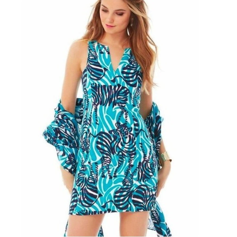 Lilly Pulitzer Women's Madeline I’m Game Zebra Dress Size 2